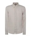 Michael Kors Linen Shirt Long Sleeves In Gray
