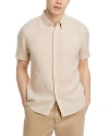 MICHAEL KORS LINEN SLIM FIT SHORT SLEEVE BUTTON FRONT SHIRT