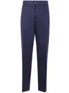 Michael Kors Linen Straight Chino Pants Clothing In Blue