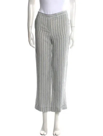 Pre-owned Michael Kors Linen Straight Leg Pants In Brown