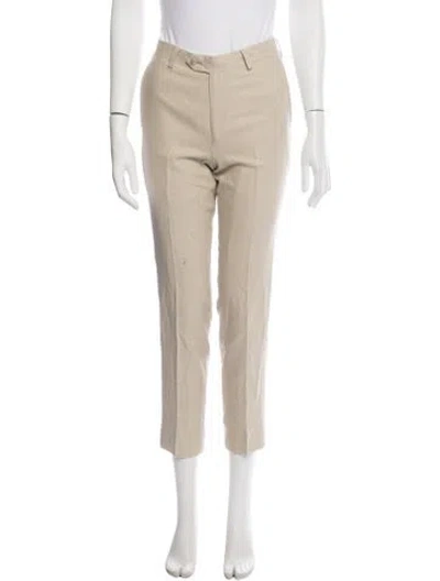 Pre-owned Michael Kors Linen Straight Leg Pants In Neutrals