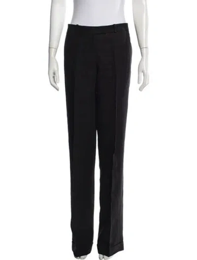Pre-owned Michael Kors Linen Straight Leg Pants W/ Tags In Black