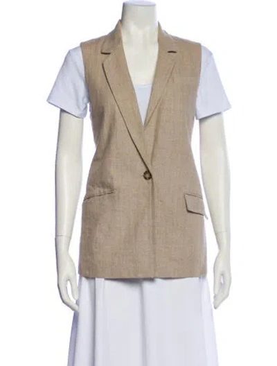 Pre-owned Michael Kors Linen Vest In Neutral