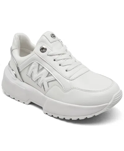 Michael Kors Kids' Little Girls Cosmo Maddy Casual Sneakers From Finish Line In White