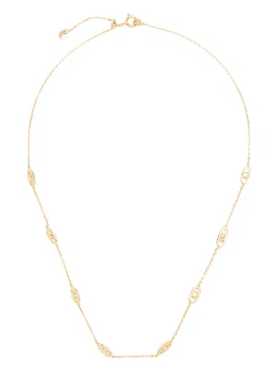 Michael Kors Lobster Claw Fastening Necklace In Gold