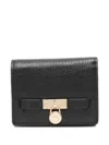 Michael Kors Lock-accent Wallet In Black