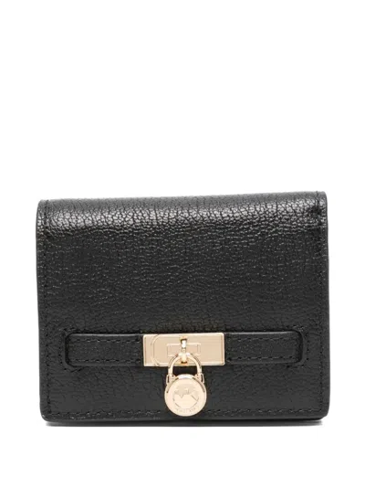 Michael Kors Lock-accent Wallet In Black