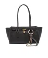 Michael Kors Double-handle Leather Shoulder Bag In Black