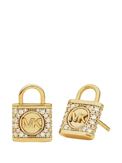 Michael Kors Lock-stud Earrings In Gold