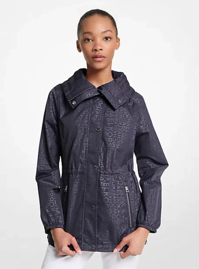 Michael Kors Logo Anorak In Blue