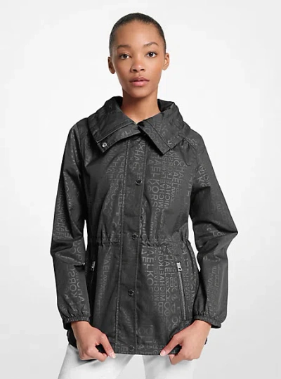 Michael Kors Logo Anorak In Black