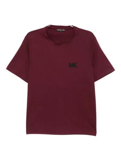 Michael Kors Logo Appliqué T-shirt In Red