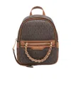 Michael Kors Logo Backpack In Brown