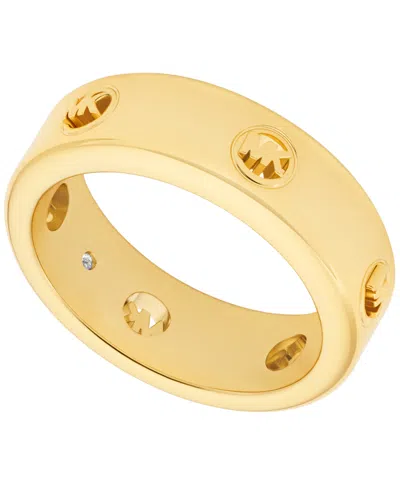 Michael Kors Logo Band Ring In Gold
