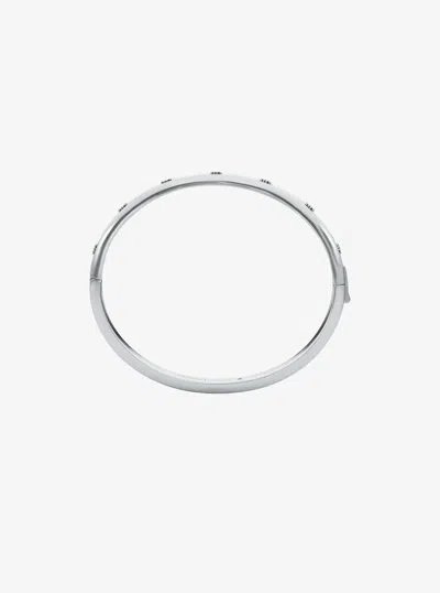 Michael Kors Logo Bangle In Metallic