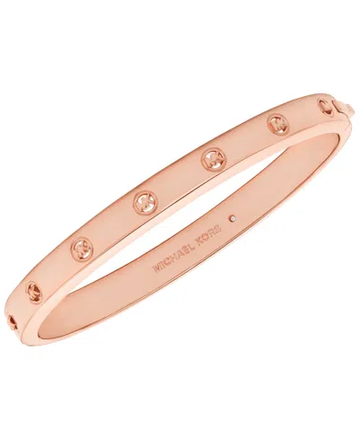 Michael Kors Logo Bangle Bracelet In Orange