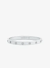 Michael Kors Logo Bangle In Silver