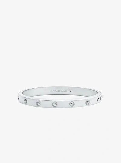 Michael Kors Logo Bangle In Silver