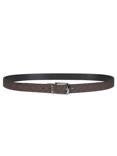 Michael Kors Logo Monogram Belt In Brown