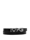 Michael Kors Logo-buckle Belt In Schwarz