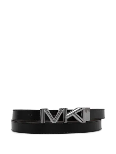 Michael Kors Logo-buckle Belt In Schwarz