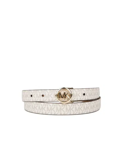 Michael Kors Reversible Logo-buckle Belt In Gold
