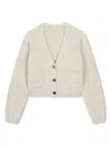 Michael Kors Logo-buttons Cardigan In White
