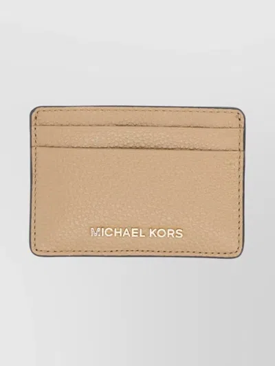 Michael Kors Logo Cardholder Compact Design In Brown