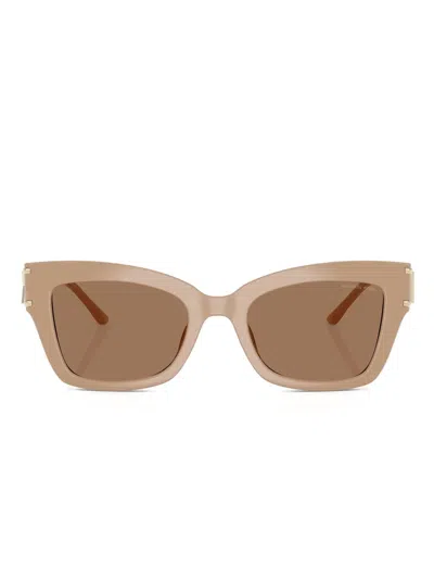 Michael Kors Logo Cat-eye Sunglasses In Brown