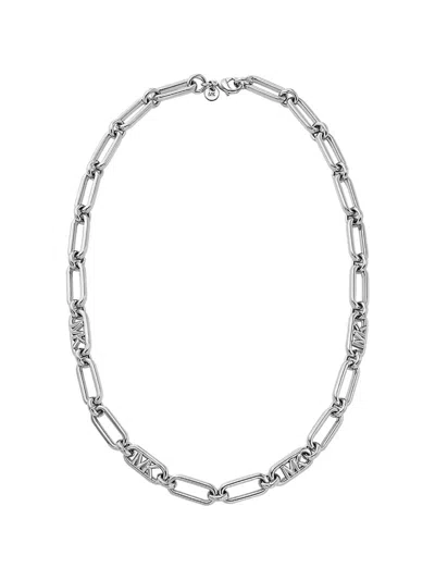 Michael Kors Logo-chain Necklace In Silver