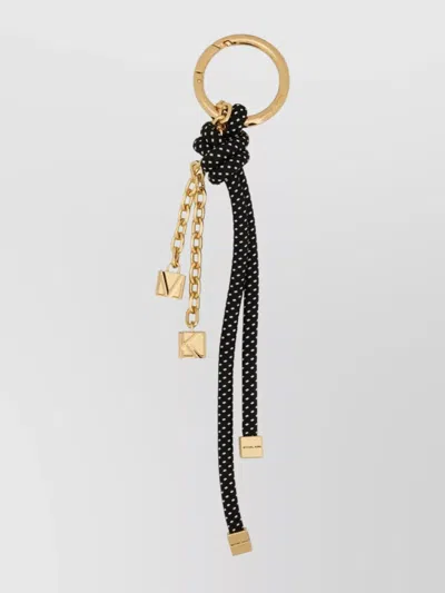 MICHAEL KORS LOGO CHARM KEYCHAIN CHAIN DETAIL