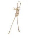 Michael Kors Logo-charm Keyring In Gold