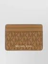 Michael Kors Logo Compact Card Holder In Brown