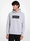 Michael Kors Logo Cotton Blend Hoodie In Brown