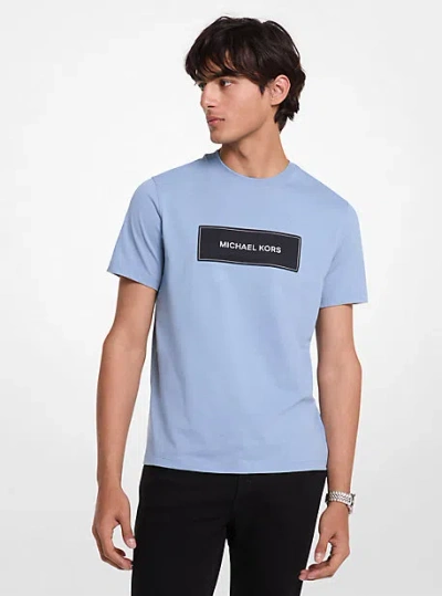 Michael Kors Logo Cotton T-shirt In Blue