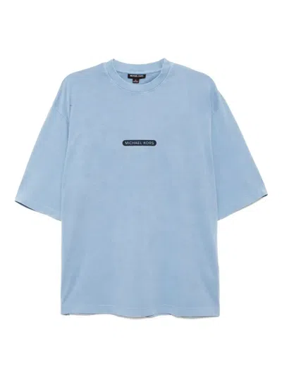 Michael Kors Logo Cotton T-shirt In Blue