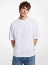 Michael Kors Mens Gingham Short Sleeve Button-down Shirt In White