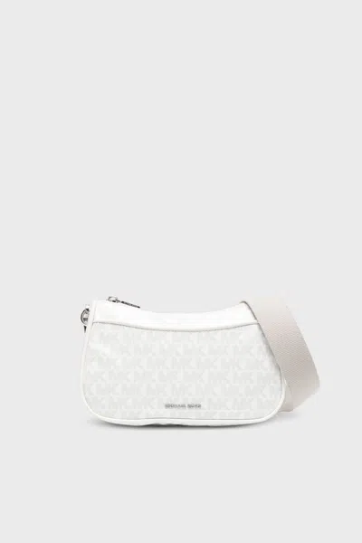 Michael Kors Logo Cross-body Bag In White