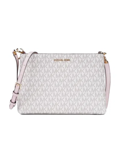 Michael Kors Logo Cross-body Bag In White