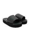 Michael Kors Logo-debossed Slippers In Black