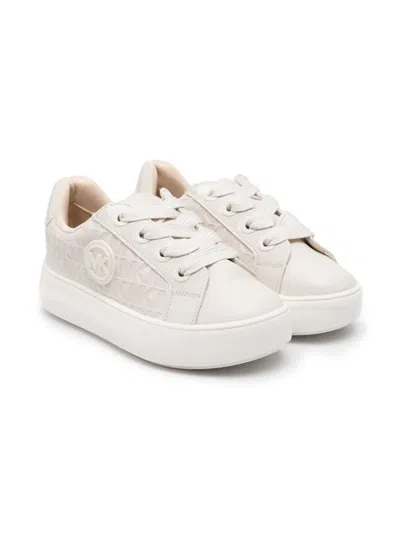 Michael Kors Kids' Logo-debossed Trainers In White