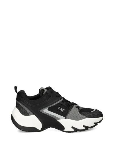 Michael Kors Logo-detail Lace-up Sneakers In Black