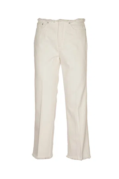 Michael Kors Logo Detail Regular Jeans In Optic White