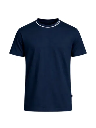 Michael Kors T-shirt With Logo On The Edge In Blue