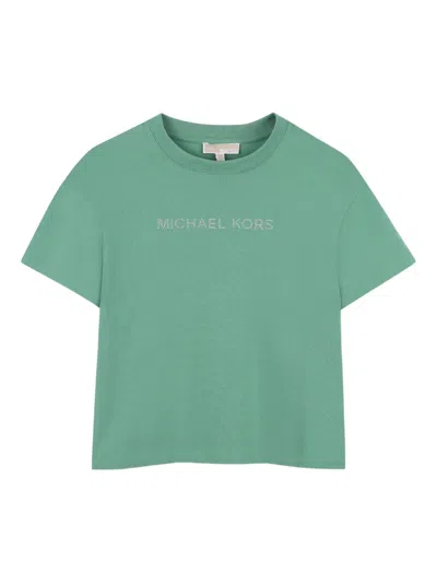 Michael Kors Kids' Logo-detail T-shirt In Green