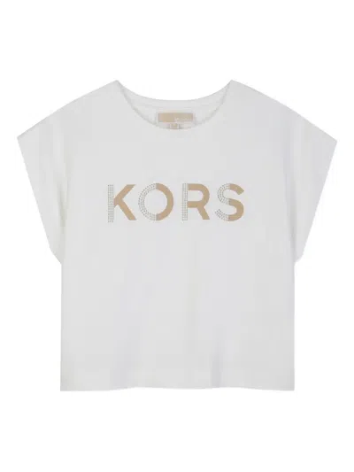 Michael Kors Kids' Logo-detail T-shirt In White