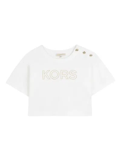 Michael Kors Kids' Logo-detail T-shirt In White
