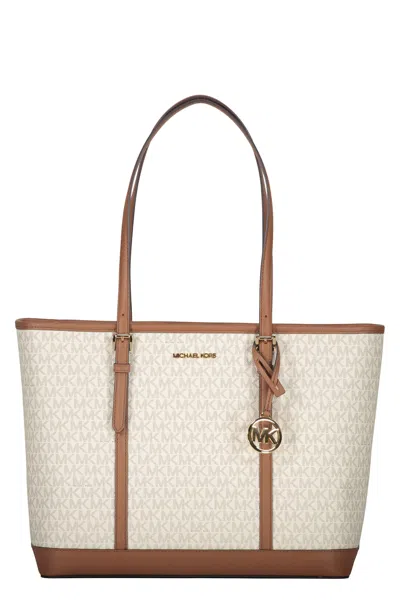 Michael Kors Logo Detail Tote Bag In White