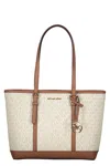 Michael Kors Logo Detail Tote Bag In White