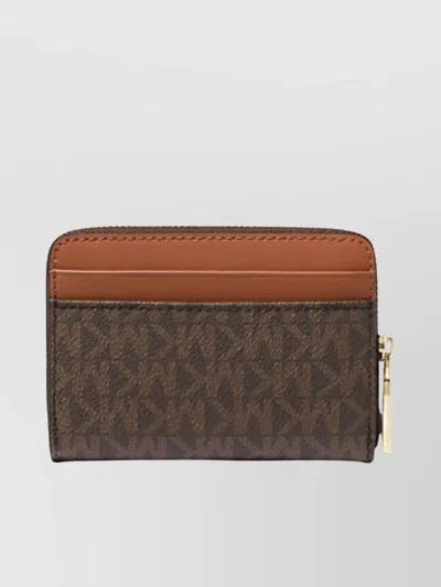 Michael Kors Logo Detail Zip-around Cardholder With Multiple Slots